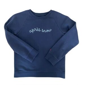 12 12 The Organic Pullover Sweatshirt, Navy Apres Snow, Boys, Girls Size 8